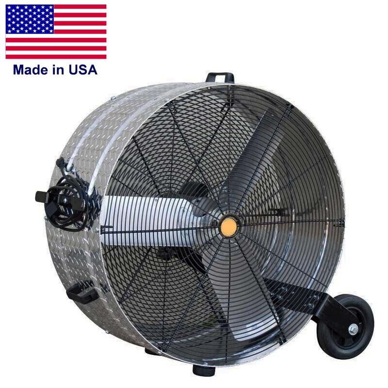 36" PORTABLE DRUM FAN - 11,800 CFM - 115 Volts - 1 Speed - DIRECT DRIVE - Wheels