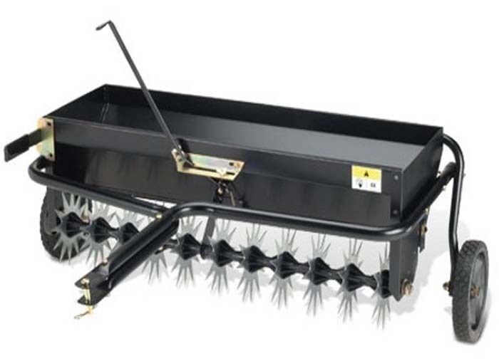 Industrial 40" Aerator & Spreader Combo - 132 Spikes - 120 lbs Cap - Commercial