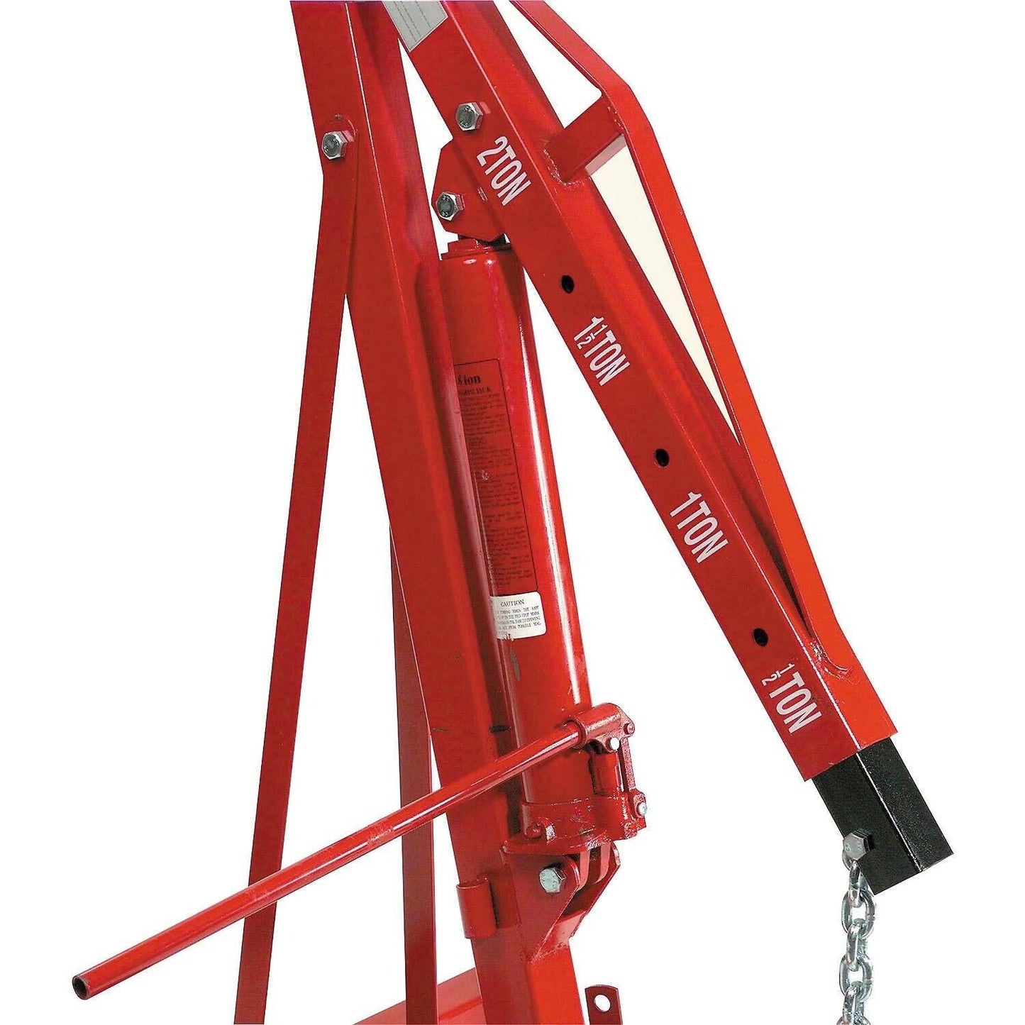 Floor Crane - 4000 lbs Capacity - 2 Ton - Straight Boom - Manual Hydraulic Pump