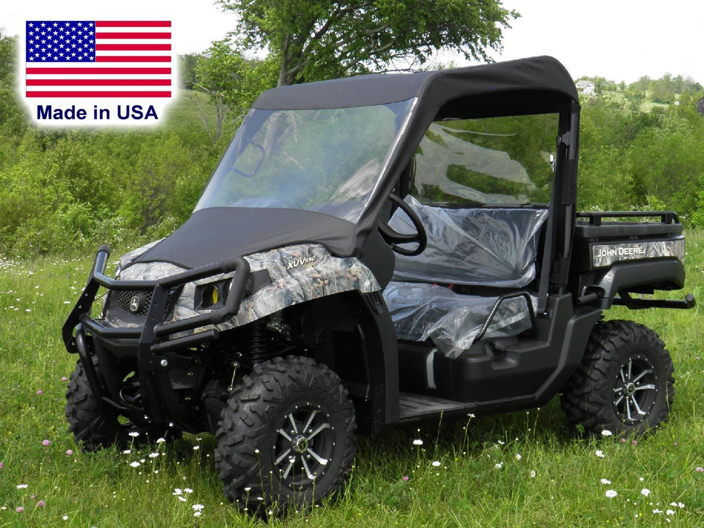 John Deere Gator 550 Partial Enclosure - VINYL WINDSHIELD - Roof - Rear Window