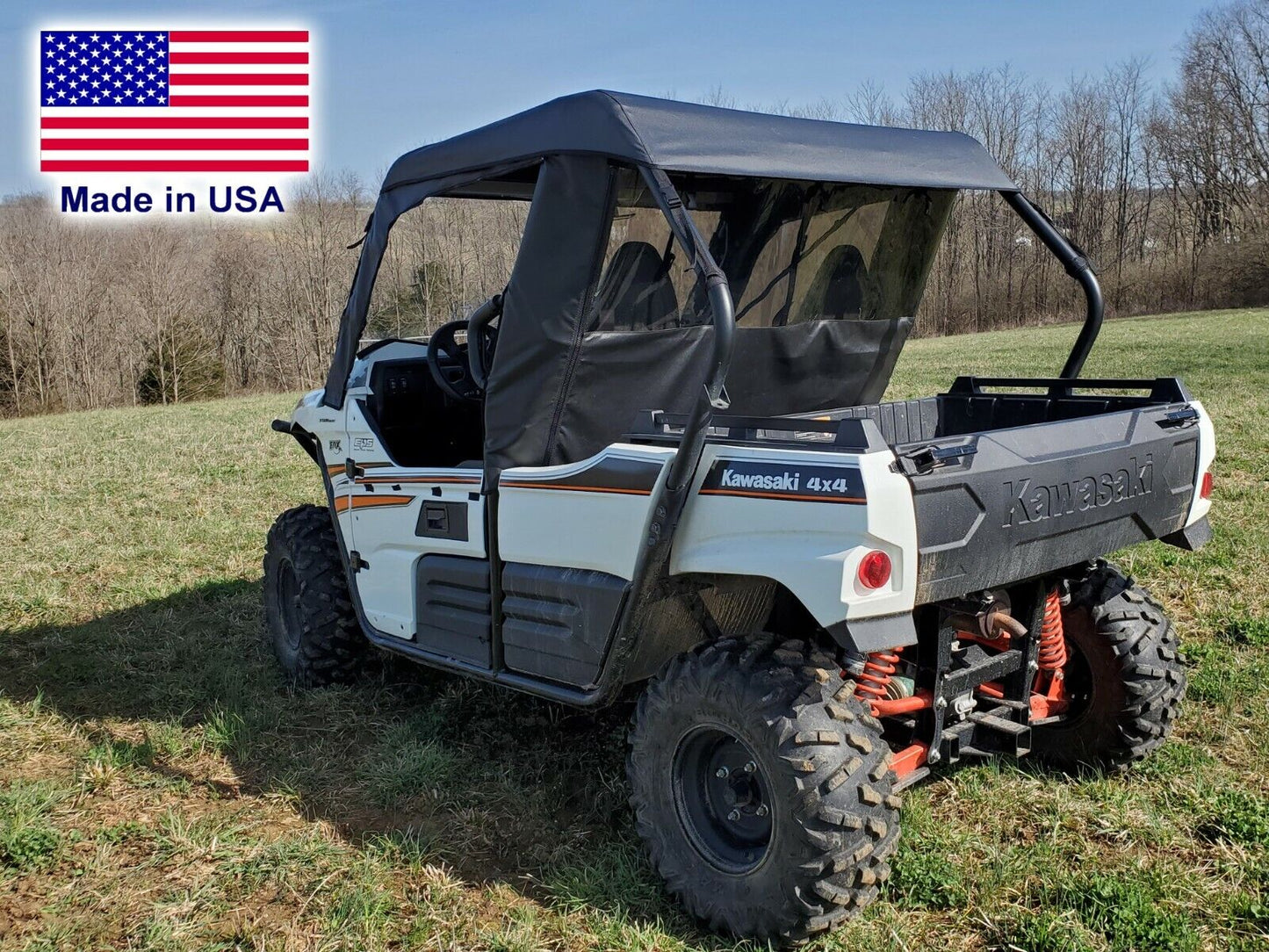 HALF Enclosure for Kawasaki Teryx 800 - HARD WINDSHIELD, Roof, Rear Window