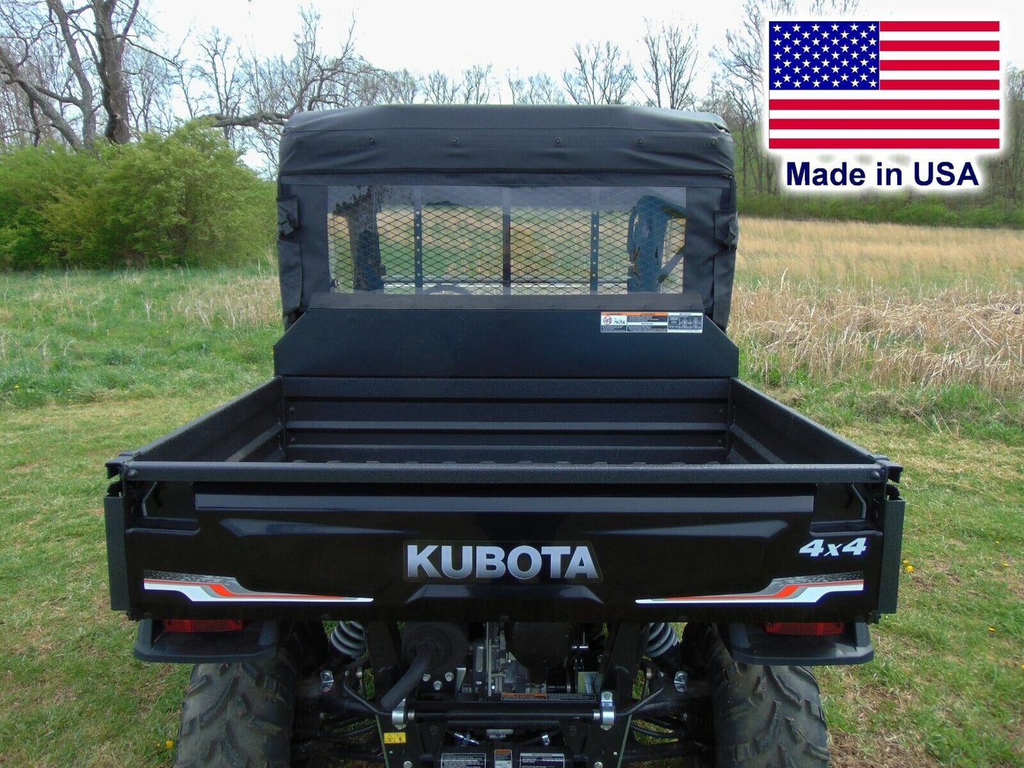 HALF Enclosure for Kubota Sidekick RTVXG850 - HARD WINDSHIELD, Roof, Rear Window