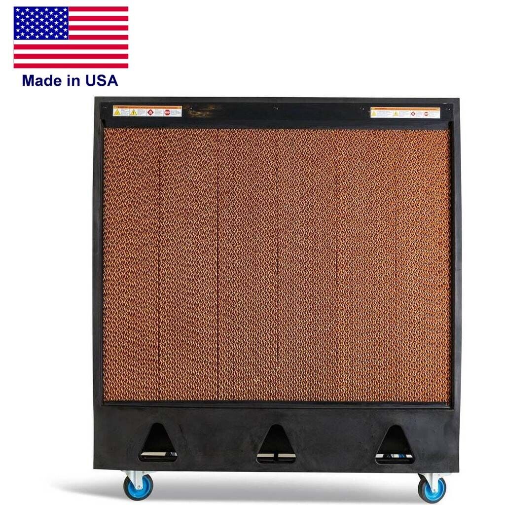 36" Portable Evaporative SWAMP COOLER - 18500 CFM - 4250 sqft - 120 V - 70 Gal