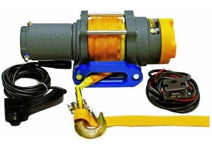 WINCH - Heavy Duty - 12 Volt DC - 1.6 Hp - 4,500 Lb Cap - 50 Ft Synthetic Rope