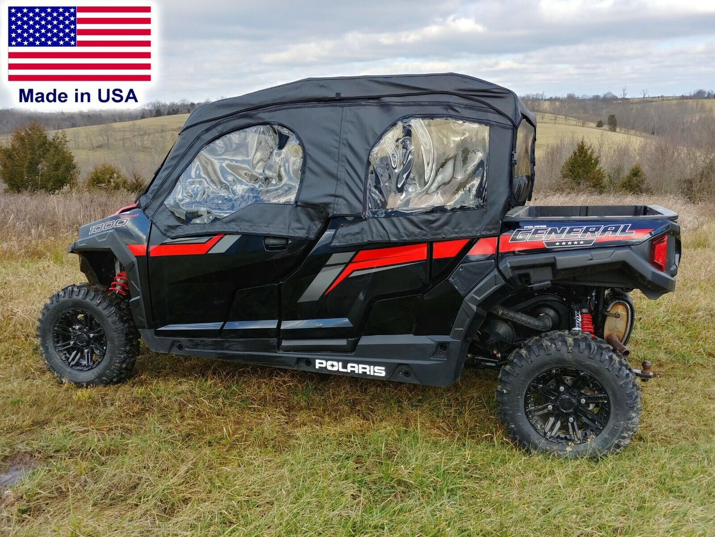 Polaris General 4 Enclosure for Existing Windshield - Doors, Roof, & Rear Window