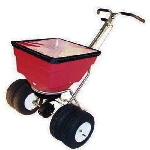 BROADCAST SPREADER - 100 Lbs Cap - Push Type - Twin Tube - Industrial Grade