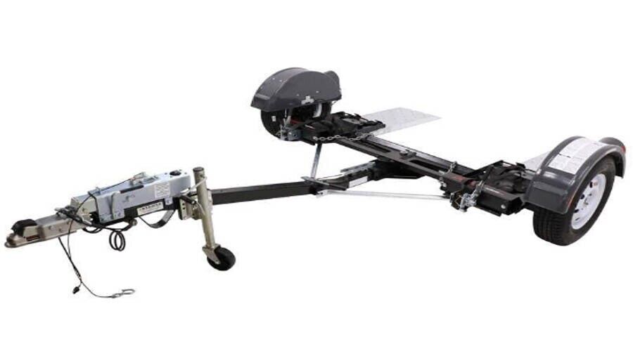 Tow Dolly - 4801 lbs Cap - Tilt Bed - Brakes - 42" to 78" Tread Width - Lights