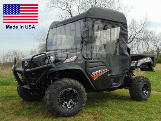 Full Enclosure for Kubota SIDEKICK XG850 - VINYL WINDSHIELD, Doors, Roof, & Rear