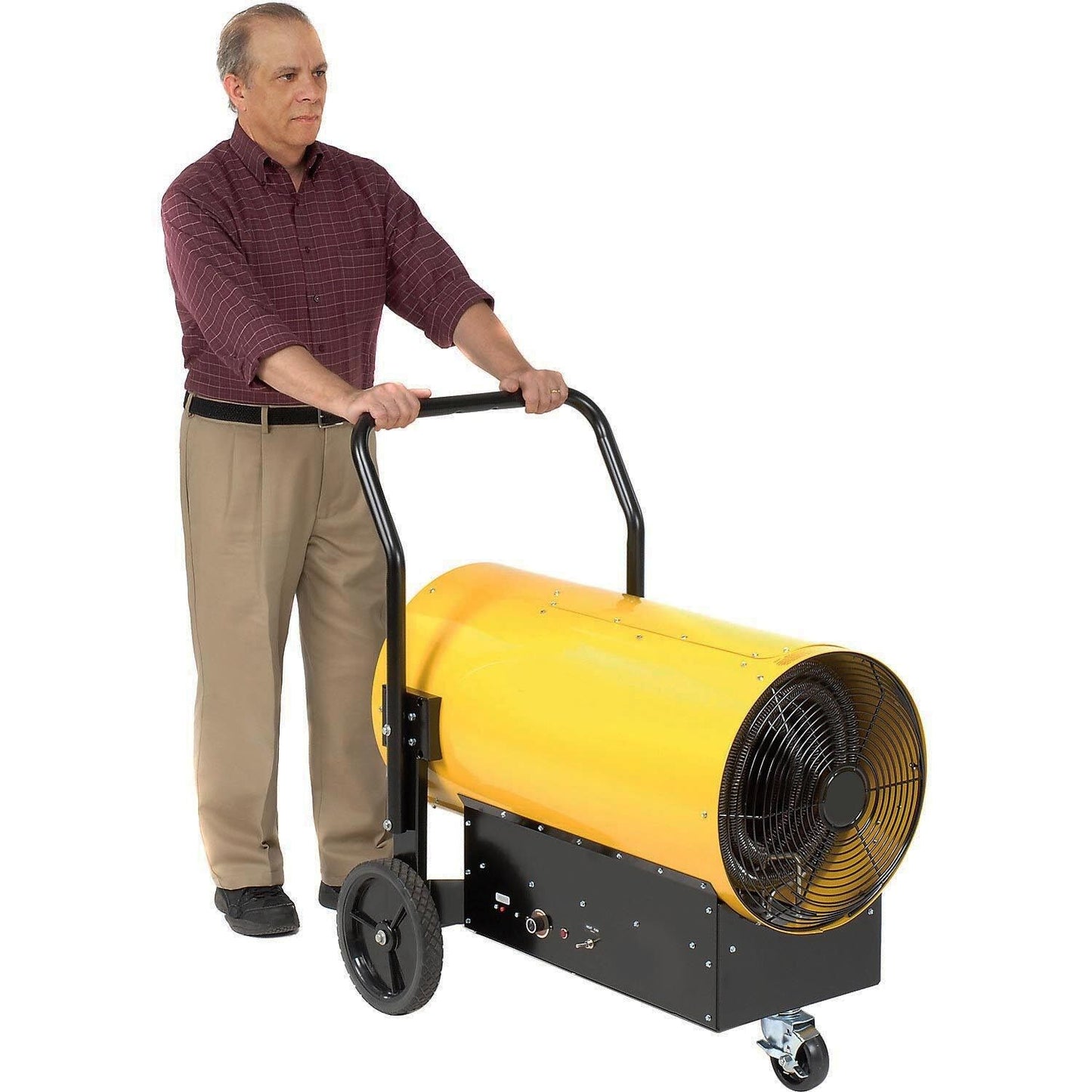 Portable Electric Heater - 153,585 BTU - 2200 CFM - 480 Volt - 3 Ph - 10" Wheels