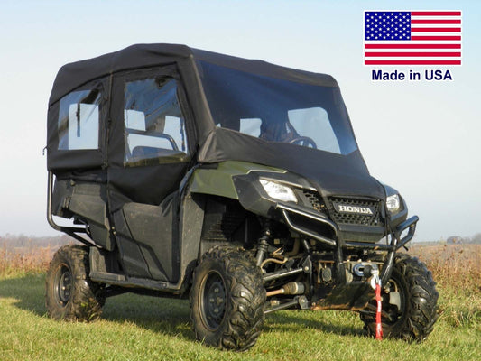 Honda 700-4 Full Enclosure - Vinyl Windshield, Roof, Doors, & Rear Window