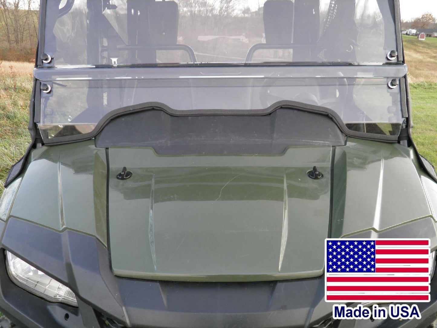 HARD WINDSHIELD & ROOF for Honda 700-4 - Soft Top - Withstands Highway Speeds