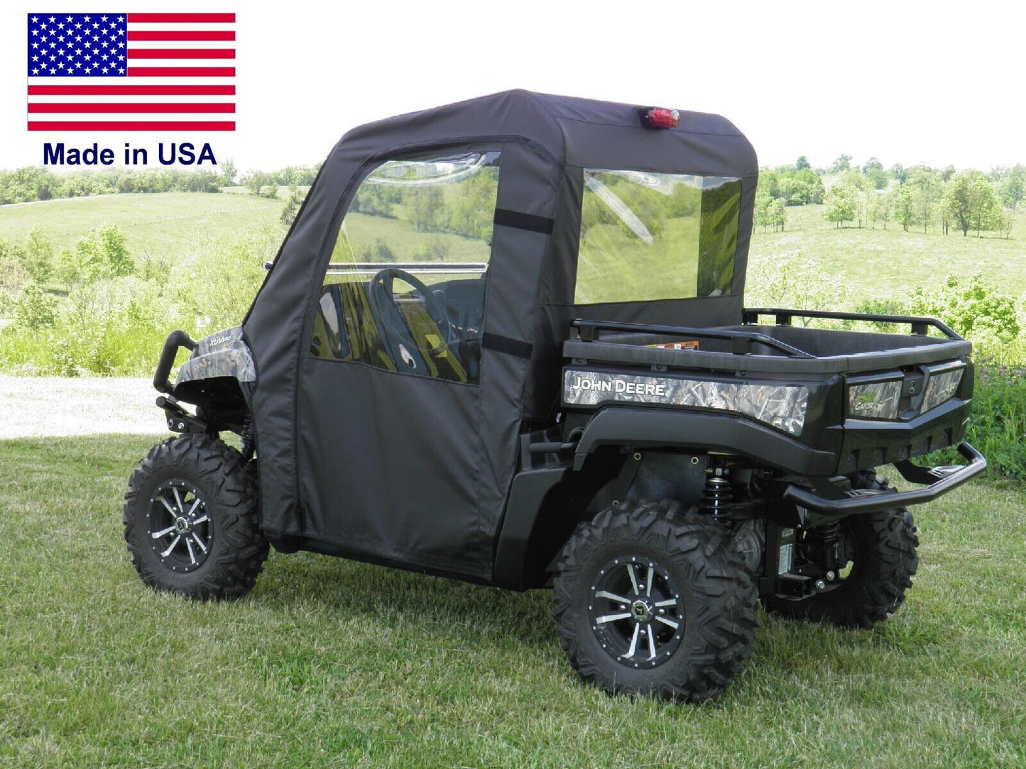 66" SNOW PLOW & FULL ENCLOSURE for John Deere Gator XUV - VINYL Windshield Model