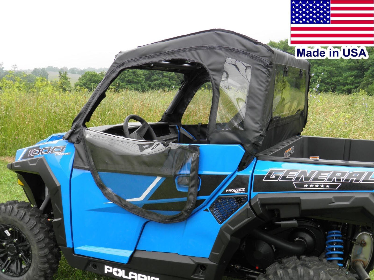 Polaris General Full Enclosure - HARD WINDSHIELD - DOORS - REAR WINDOW - ROOF