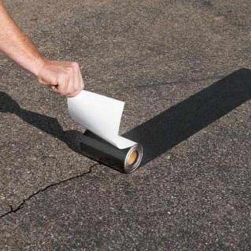 4" Asphalt Crack repair Tape - 1 Pail - 4 Rolls - 4 in x 50 ft - Easy to Use