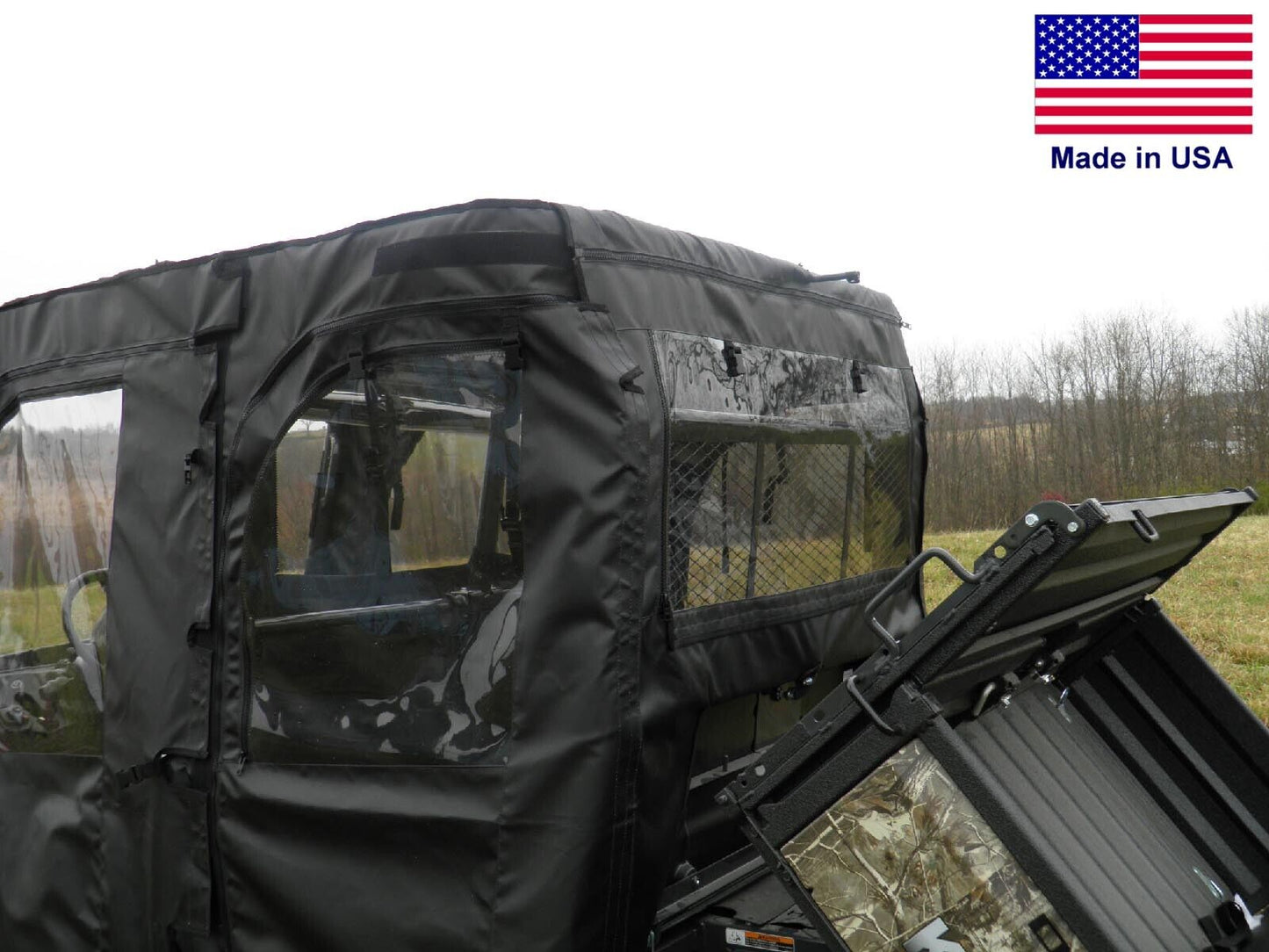 Kawasaki Pro FXT DXT Enclosure for EXISTING WINDSHIELD - Roof, Door, Rear Window