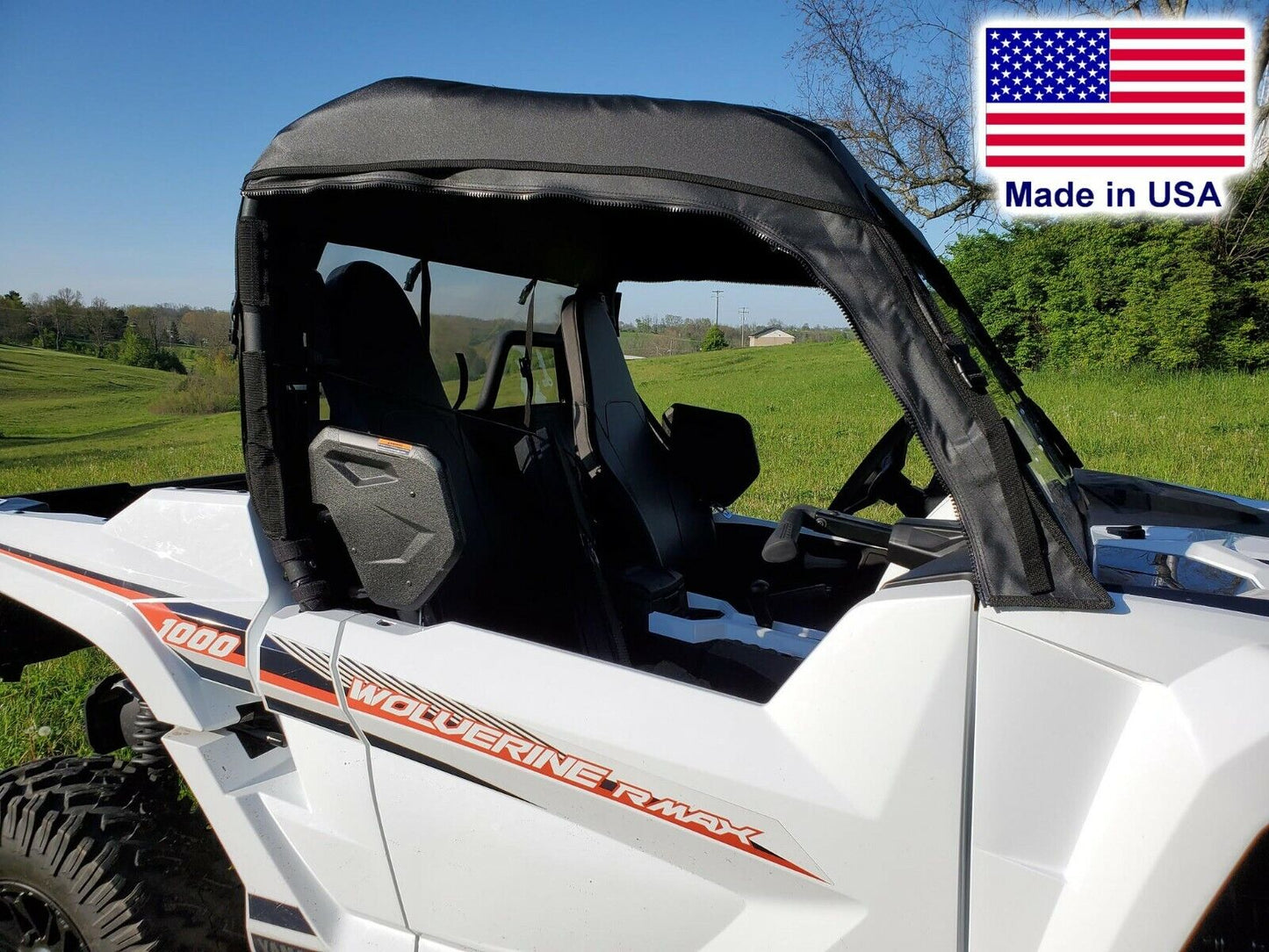 HALF Enclosure for Yamaha Wolverine RMAX 2 - HARD WINDSHIELD, Roof, Rear Window