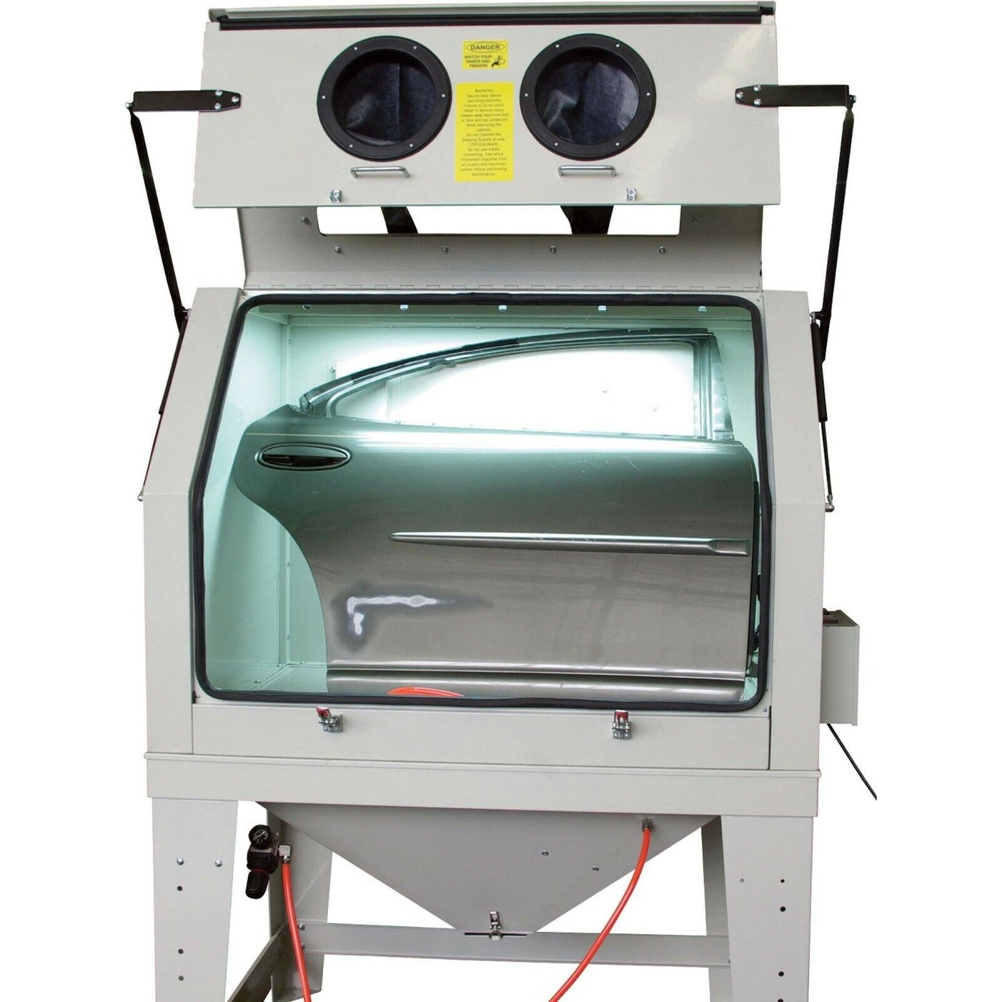 Abrasive Blaster Cabinet - 125 PSI - 20 CFM - 46" x 33" x 34" Area - 400 lbs Cap