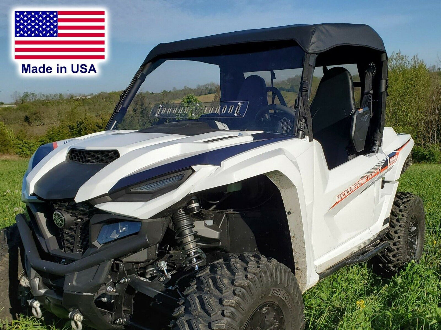 ROOF & HARD WINDSHIELD for Yamaha Wolverine RMAX 2 - Withstands Highway Speeds