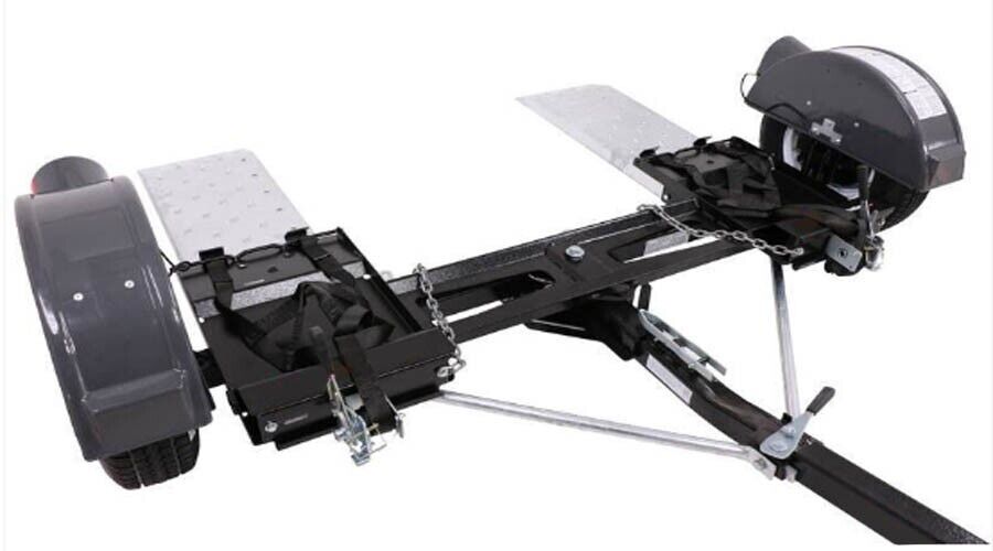 Tow Dolly - 4801 lbs Cap - Tilt Bed - Brakes - 42" to 78" Tread Width - Lights