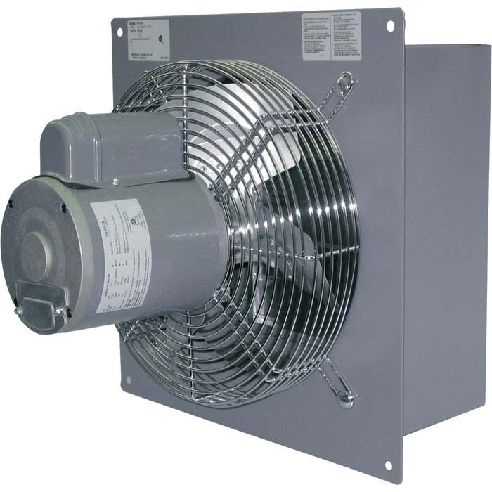 16" Wall Exhaust Fan - 1/4 HP - 2 Speed - 2,380 CFM - 115 Volts - 1,725 RPM