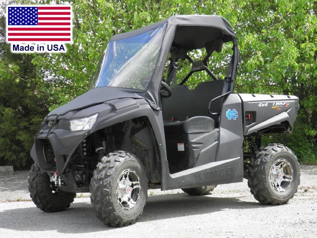 Kymco 450 VINYL WINDSHIELD and ROOF Combo - Soft Top - Canopy - Commercial Duty