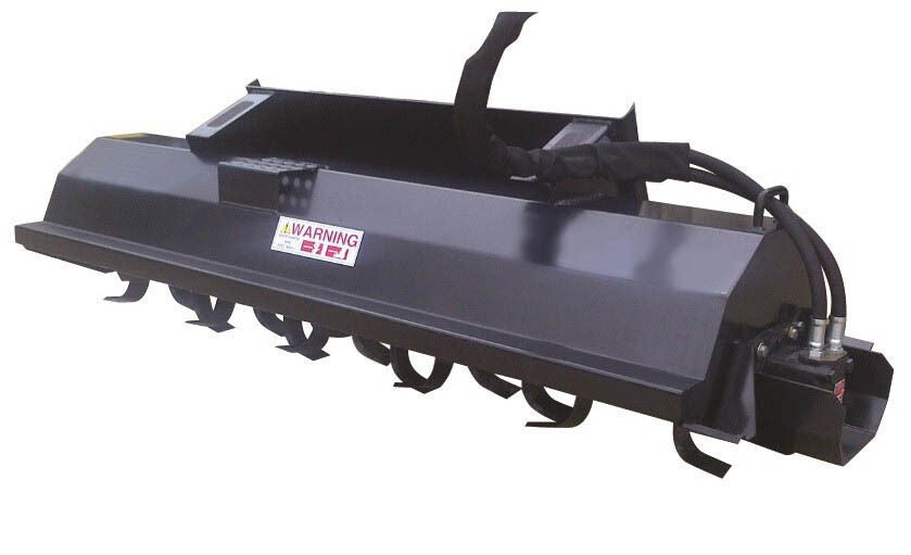 Skid Steer TILLER 68" - Universal Mount - 6" Depth - Rotates Forward and Reverse