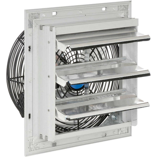 10" Shutter Exhaust Fan - 1500 CFM - 120 Volt - 1/30 HP - Direct Drive - 3 SPEED