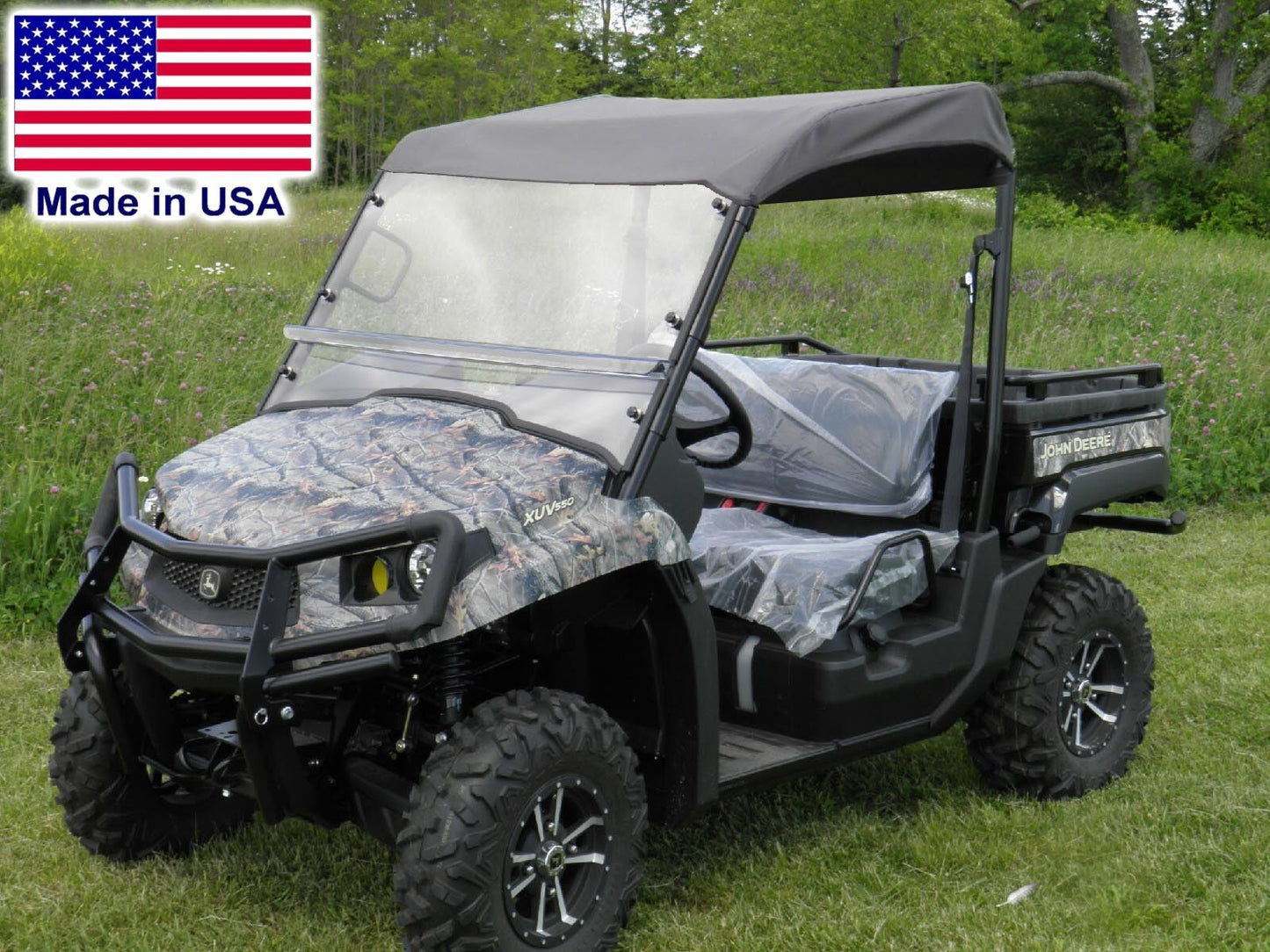 HARD WINDSHIELD & ROOF for John Deere XUV 550/560/590 - Travels Highway Speed