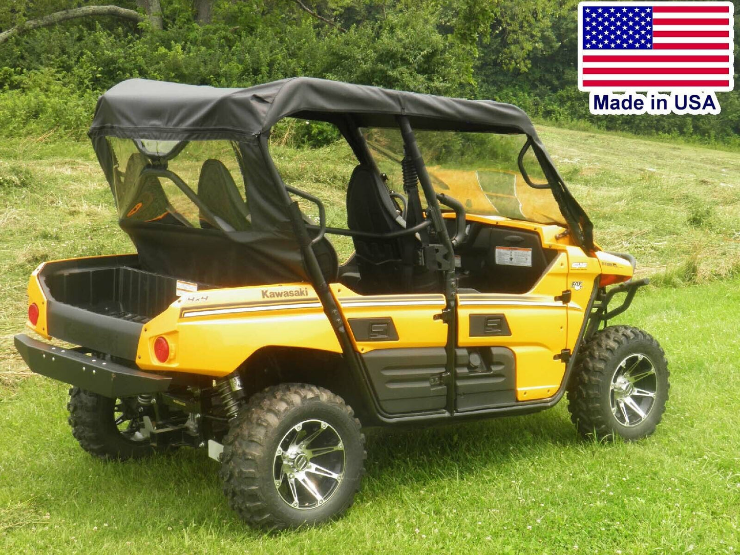 HALF ENCLOSURE for Kawasaki Teryx 4 - HARD WINDSHIELD - ROOF - REAR WINDOW