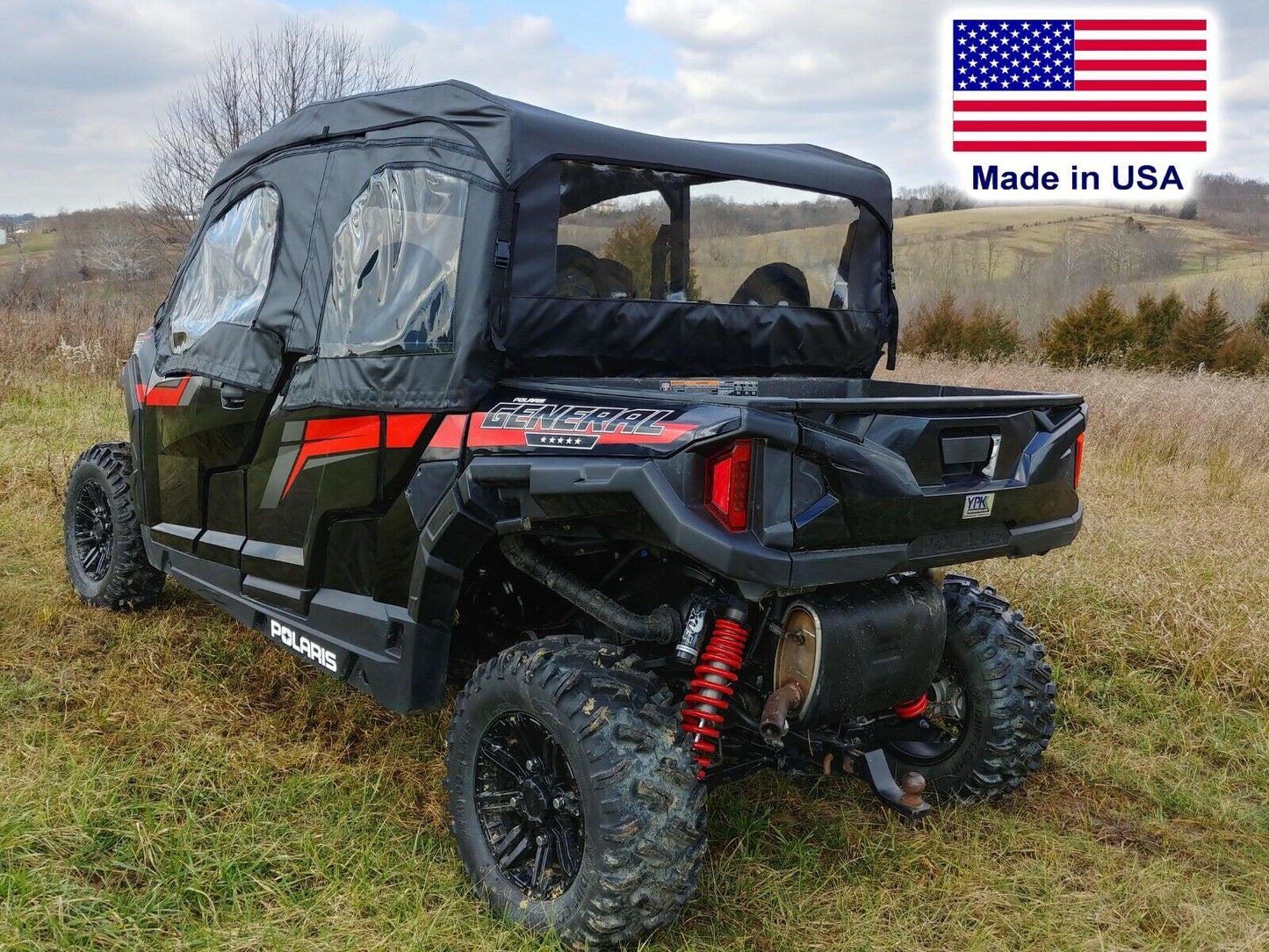 FULL ENCLOSURE for GENERAL 4 - HARD WINDSHIELD, Roof, Doors, & Rear Window