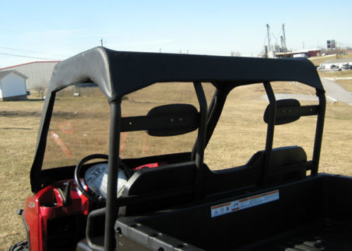 VINYL WINDSHIELD and ROOF Combo for Polaris Ranger 400 - Travels Highway Speed
