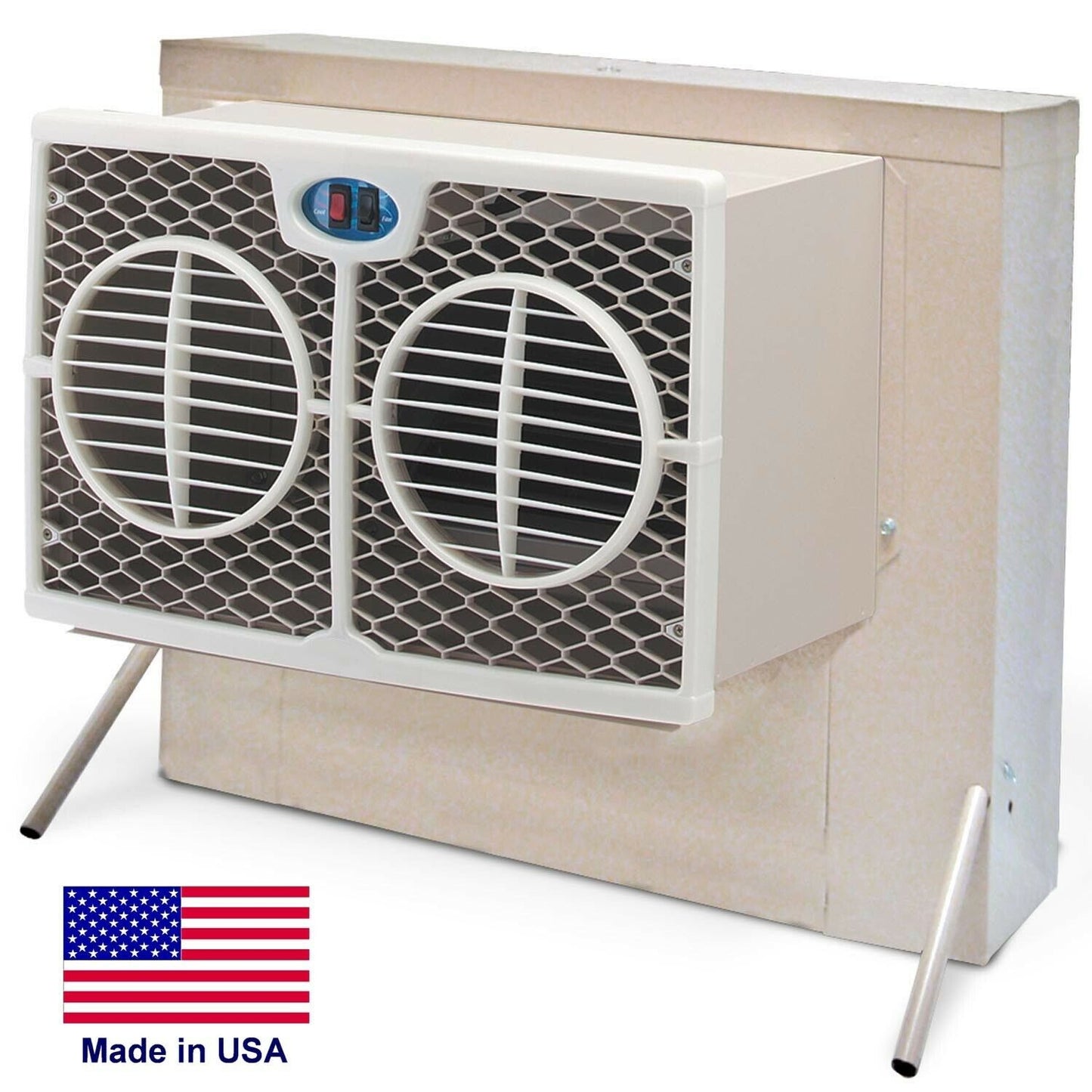 Window Mounted Evaporative Cooler - 2800 CFM - 115 Volts - 2 Speed - 3 Gallon