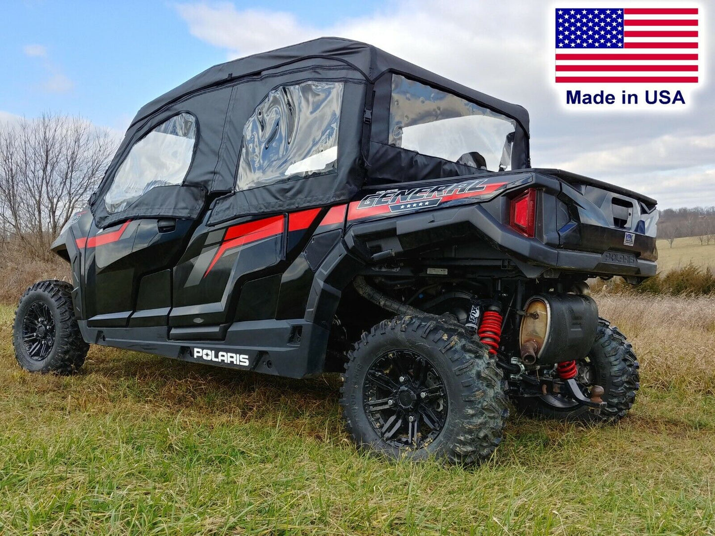 Polaris General 4 Enclosure for Existing Windshield - Doors, Roof, & Rear Window