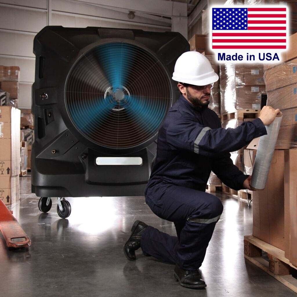 Portable Evaporative SWAMP COOLER - 22500 CFM - 5625 sq ft - 120 V - 65 Gal Tank