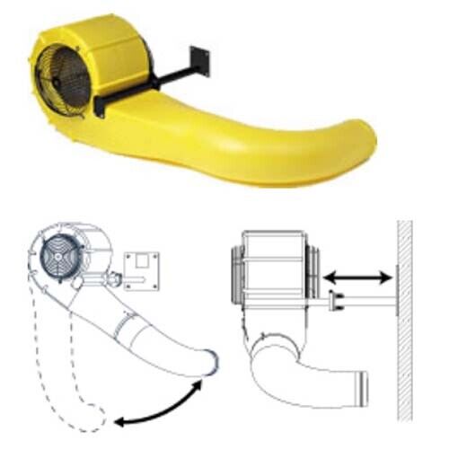 DOCK FAN - 1,200 CFM - 1/2 HP - 115 Volts - 1 Phase - Wall Mounted - 80 ft Throw
