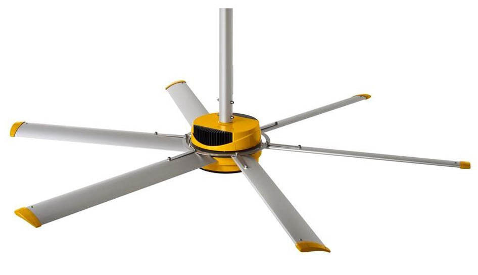 7ft Aluminum CEILING FAN - 110 125 VAC - 50/60 Hz - 10 Amps - 6 Blades - 198 RPM