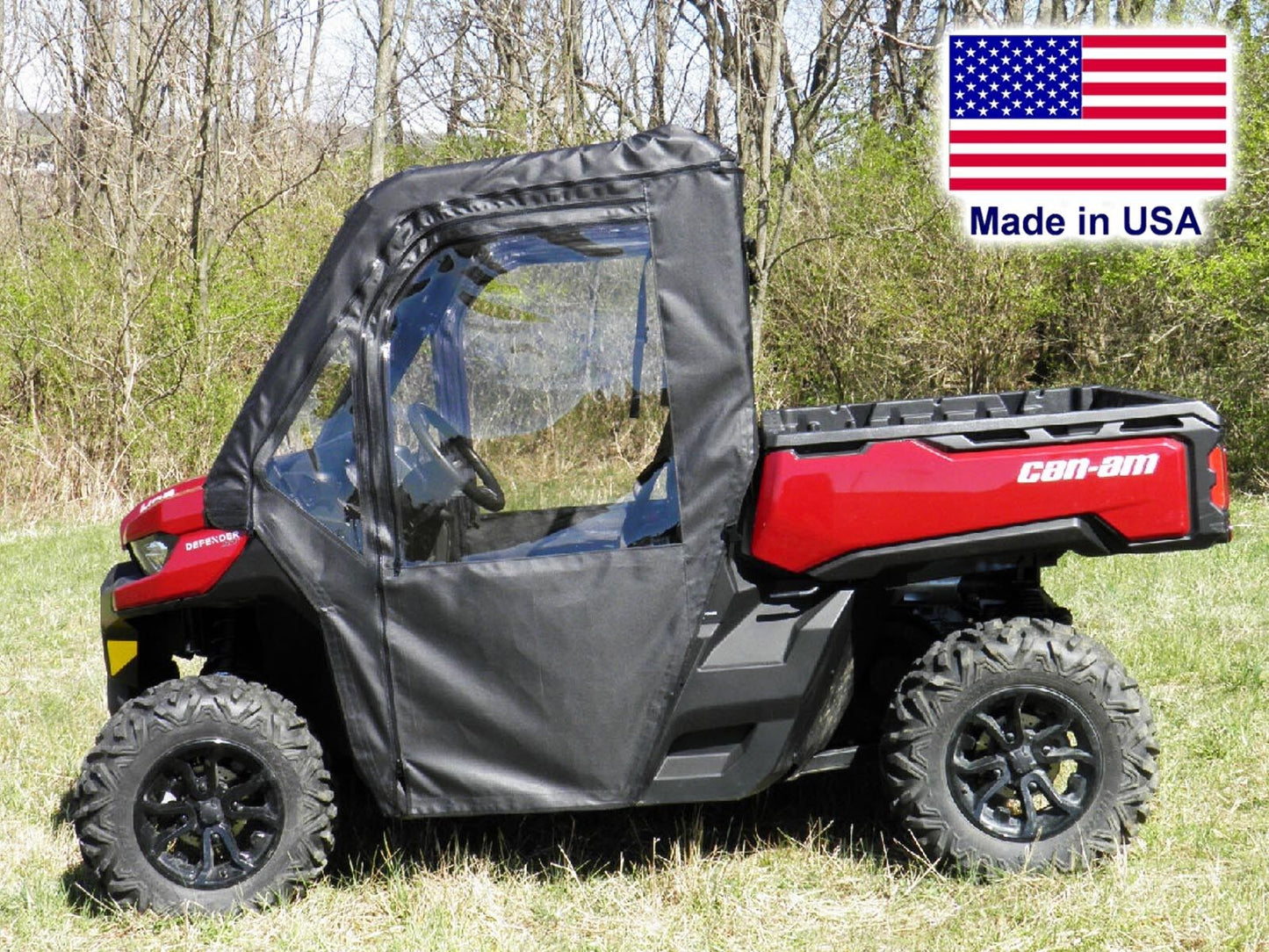 DOORS & REAR WINDOW for Can Am Defender - Soft Material - Vinyl Windows