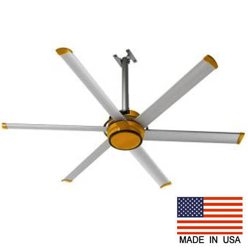 7ft Aluminum CEILING FAN - 110 125 VAC - 50/60 Hz - 10 Amps - 6 Blades - 198 RPM