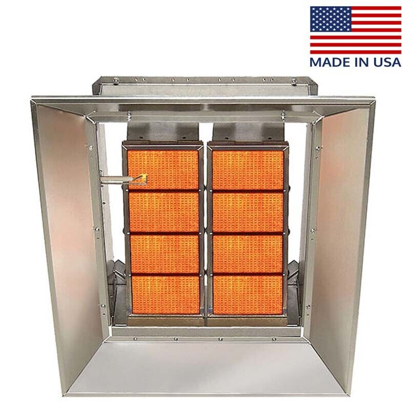 Infrared Natural Gas Heater - 120,000 BTU - 3,000 Sqft - 120 Volts - Radiant