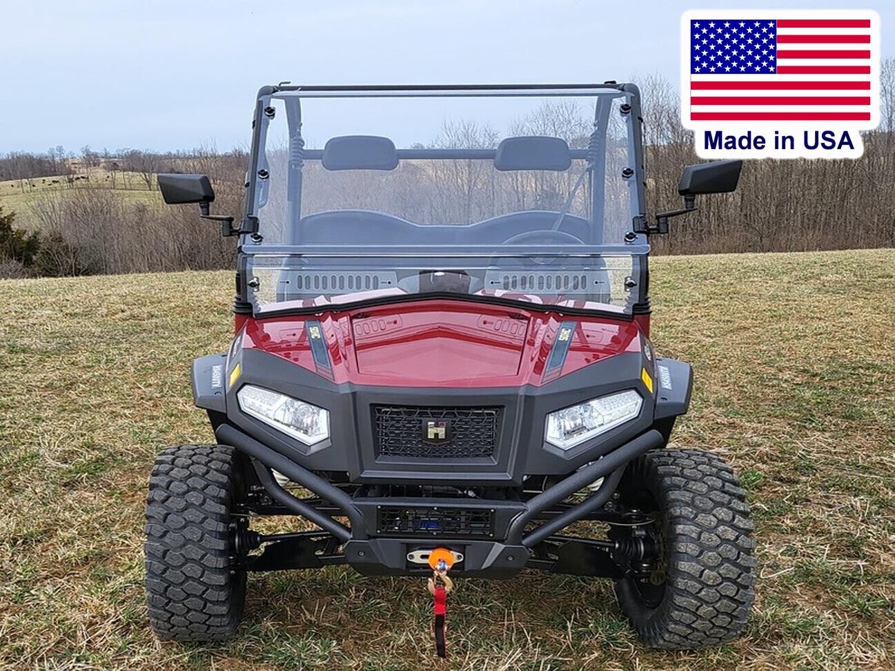 HARD WINDSHIELD for HiSun Sector 450 / 550 / 750 - Vented - Polycarbonate
