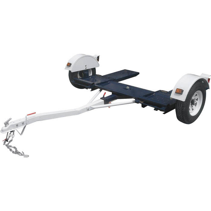 Pull Behind Steel Tow Car Dolly - 3,320 GVWR Capacity - Lights - Fenders - Ramp
