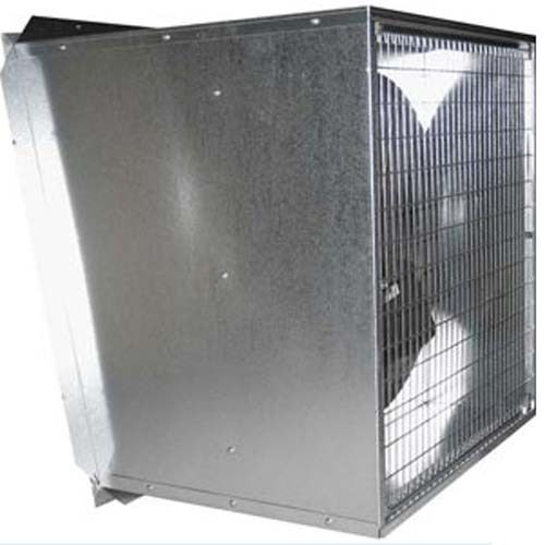 48" Slant Wall Exhaust Fan - 2 Speed - 230 Volt - 1 HP - 21,100 CFM - Belt Drive