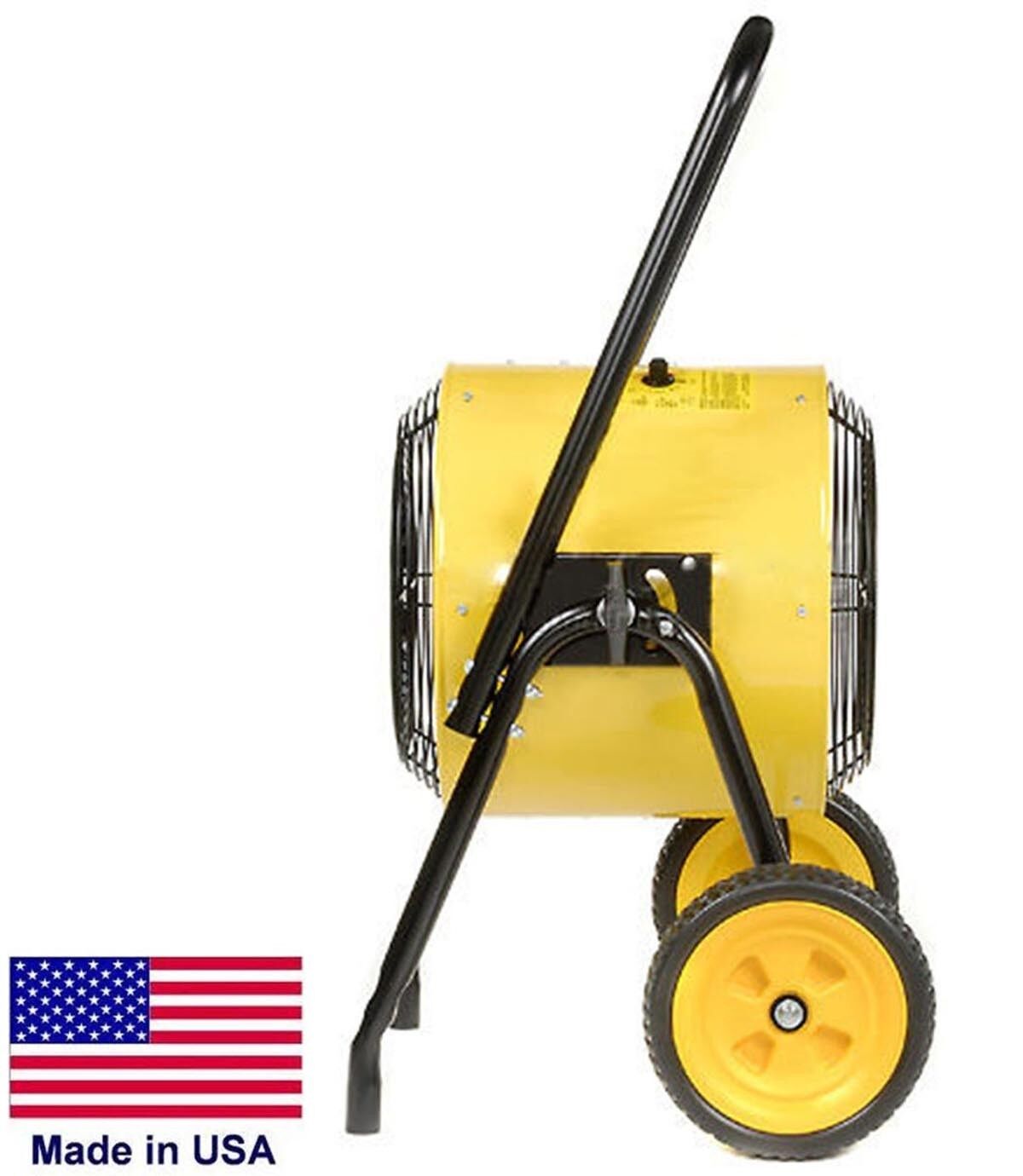 Portable Electric Heater - 51,195 BTU - 2,000 Sq Ft - 800 CFM - 208 Volts - 3 Ph
