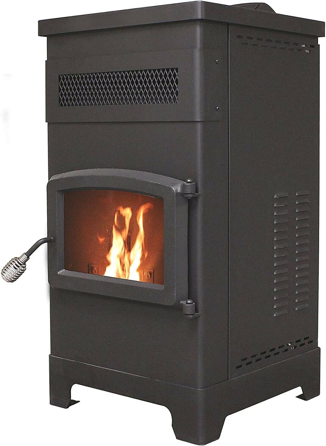 Pellet Stove - 48,000 BTU - 2200 Sqft - 200 CFM - 60 lbs Cap - Mobile Home Safe