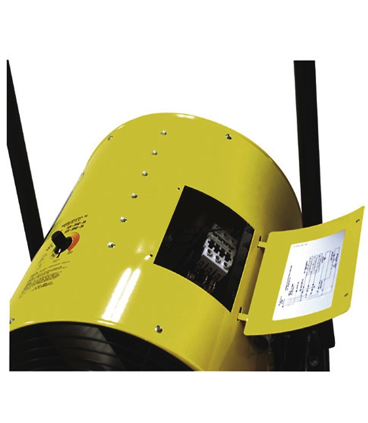 Portable Electric Heater - 102,390 BTU - 2000 Sq Ft - 1100 CFM - 600 Volt - 3 Ph