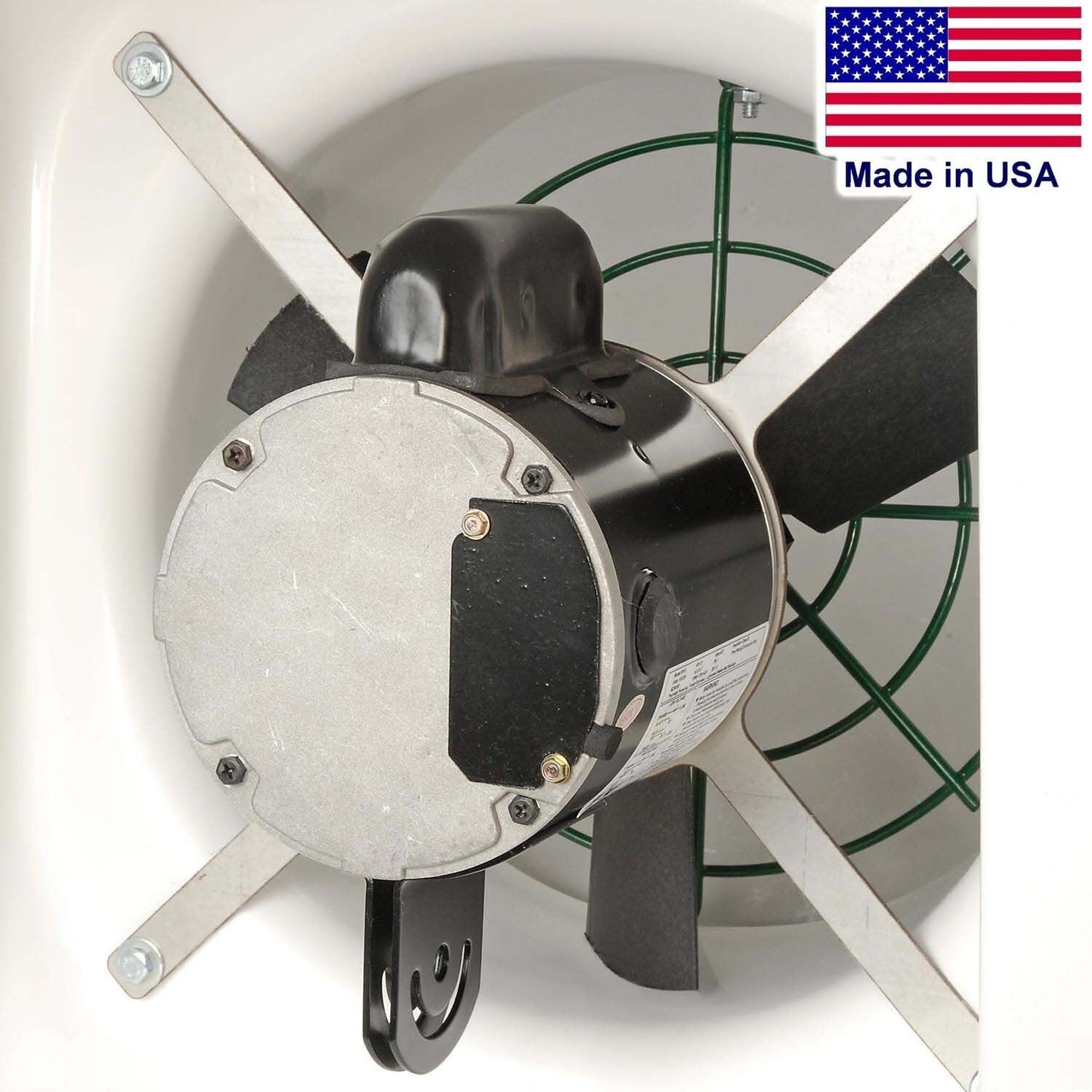 24" Fiberglass Exhaust Fan - 8,190 CFM - 115/230V - 1 Ph - Poly Blades & Shutter