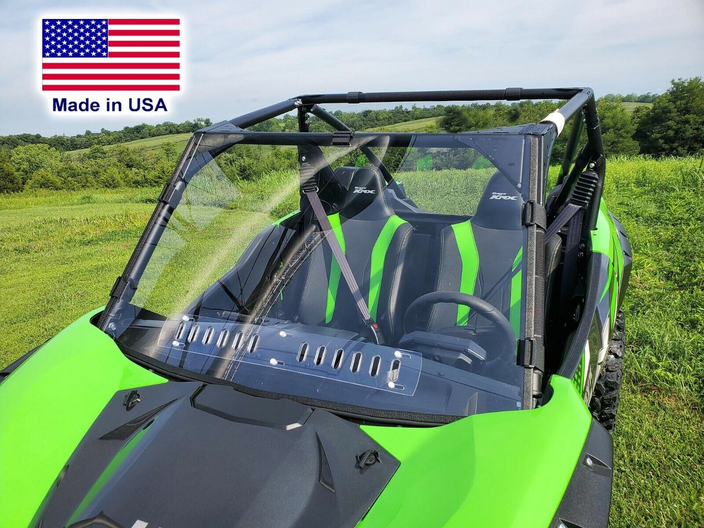 Kawasaki Teryx KRX HARD WINDSHIELD - Polycarbonate - Withstands Highway Speeds