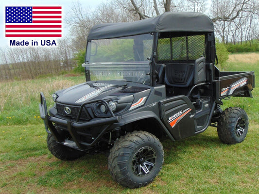 HALF Enclosure for Kubota Sidekick RTVXG850 - HARD WINDSHIELD, Roof, Rear Window