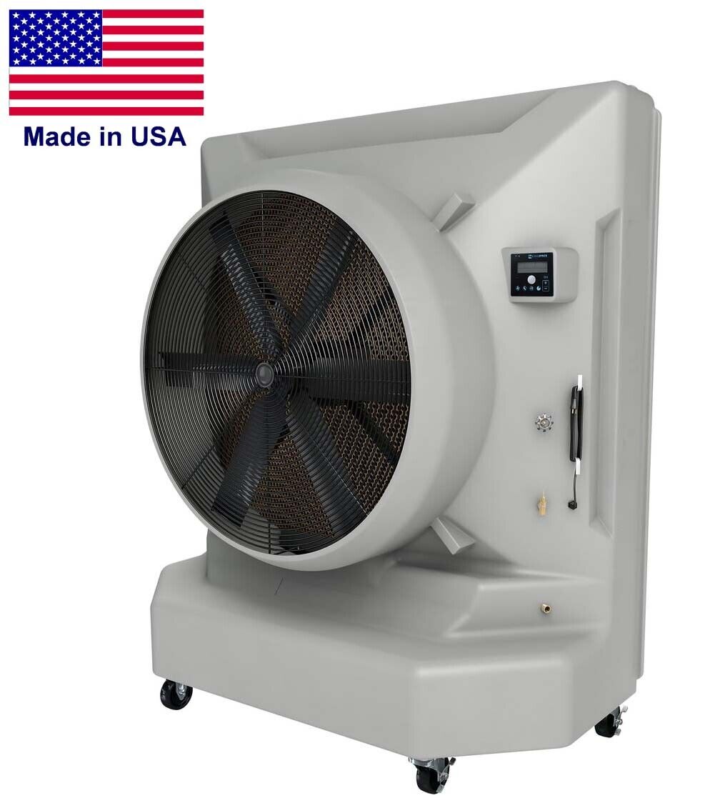 Portable Evaporative SWAMP COOLER - 26000 CFM - 6500 sqft - 120 Volt - 50" Blade