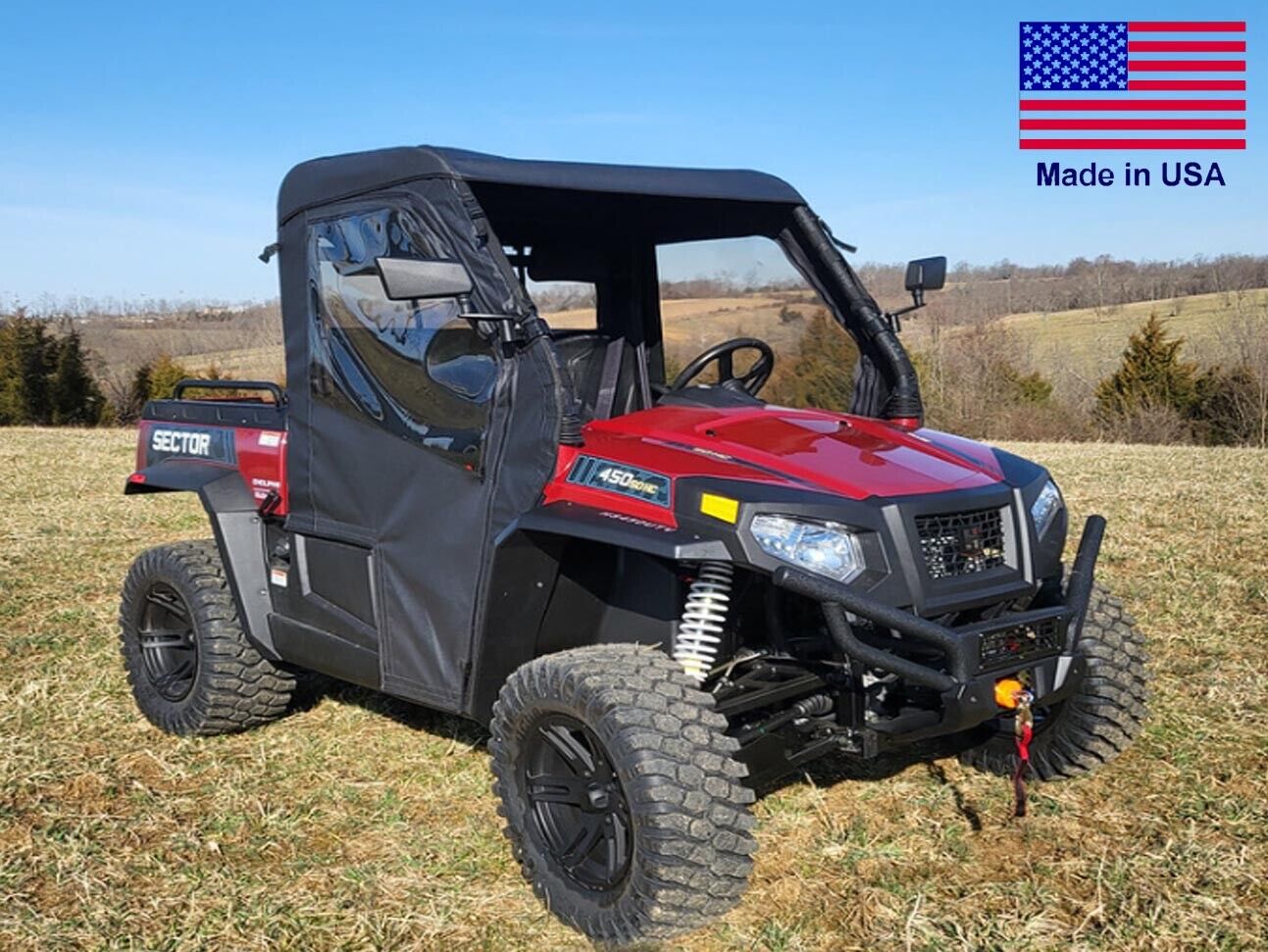 Hisun Sector Enclosure for Existing Windshield - Doors, Roof & Rear Window
